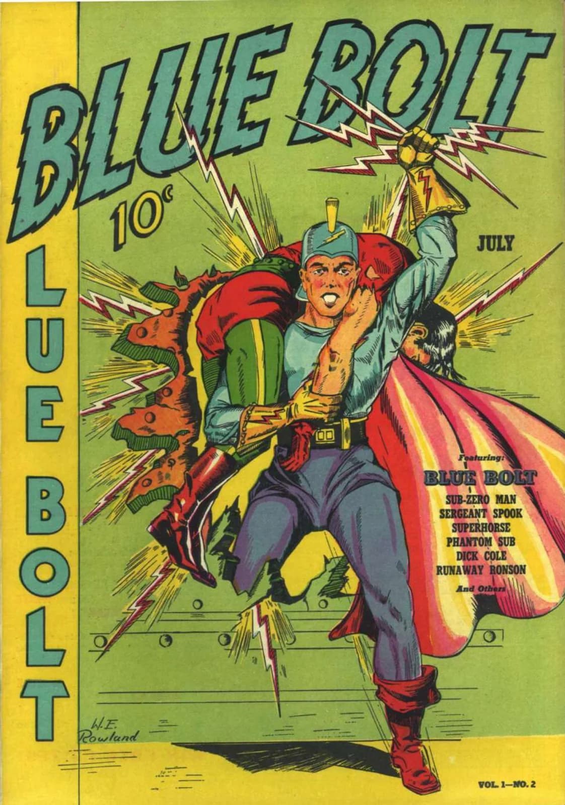 Синяя молния, Golden Age Comics