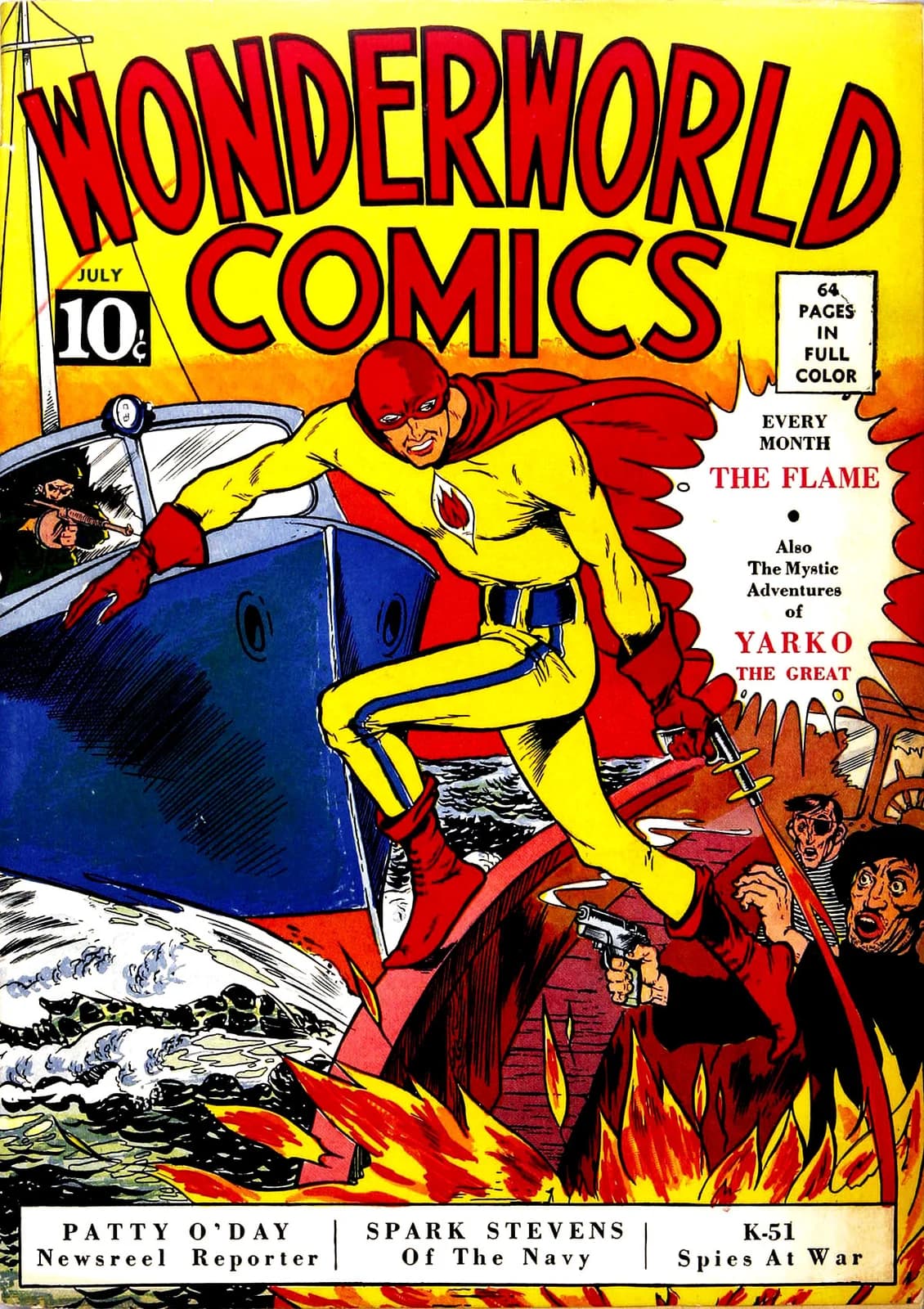 Пламя, Golden Age Comics